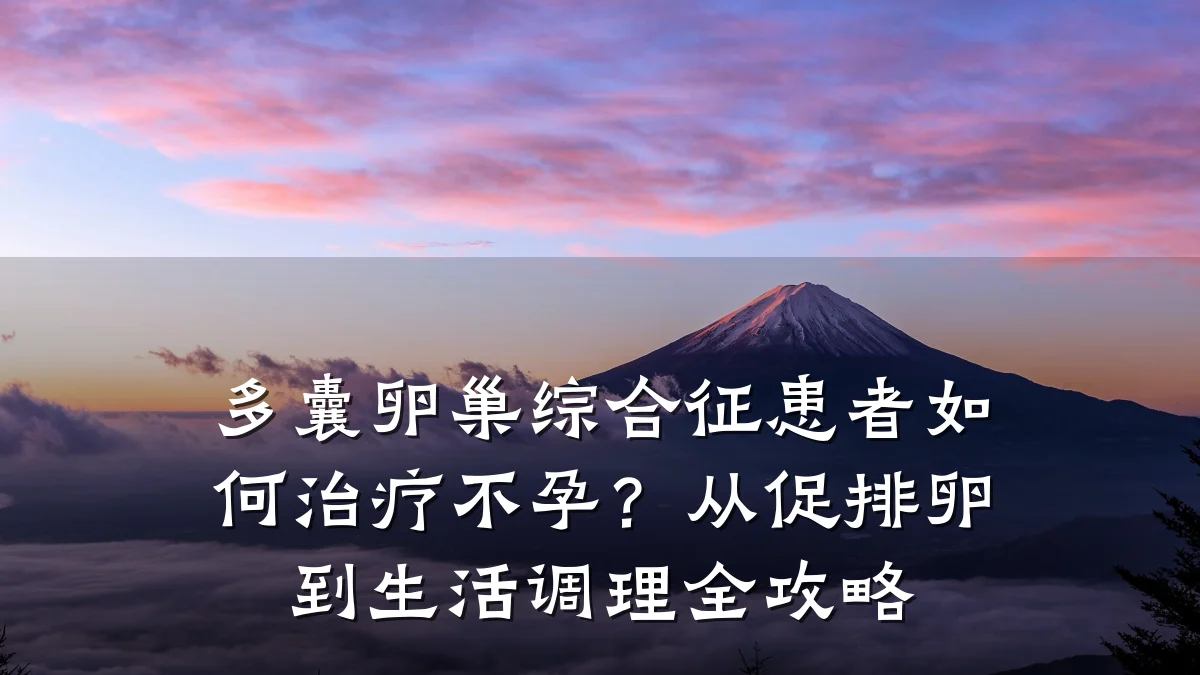 多囊卵巢综合征患者如何治疗不孕?从促排卵到生活调理全攻略