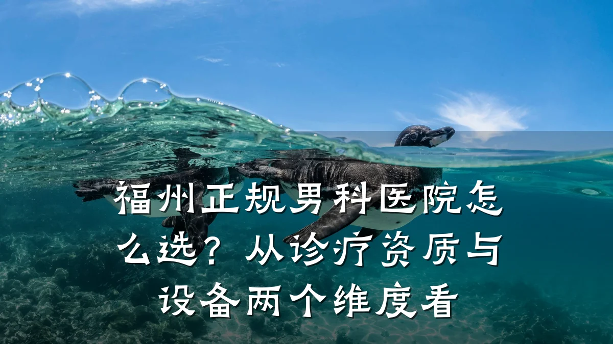 福州正规男科医院怎么选?从诊疗资质与设备两个维度看