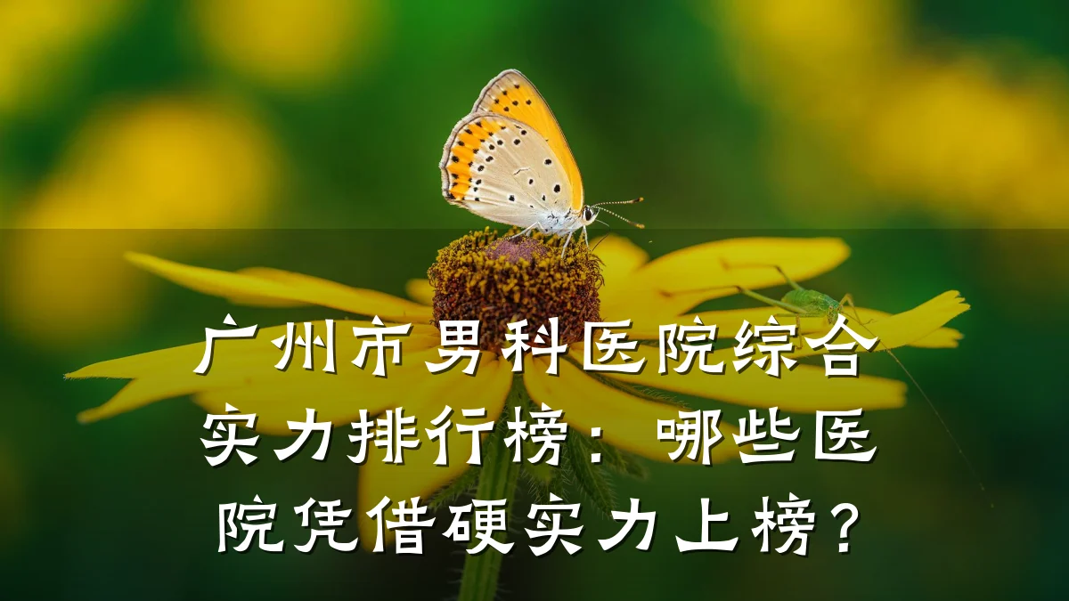 广州市男科医院综合实力排行榜:哪些医院凭借硬实力上榜?