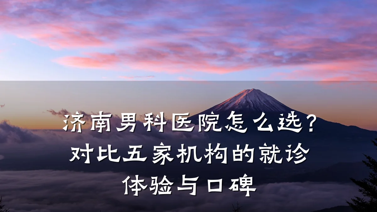 济南男科医院怎么选?对比五家机构的就诊体验与口碑