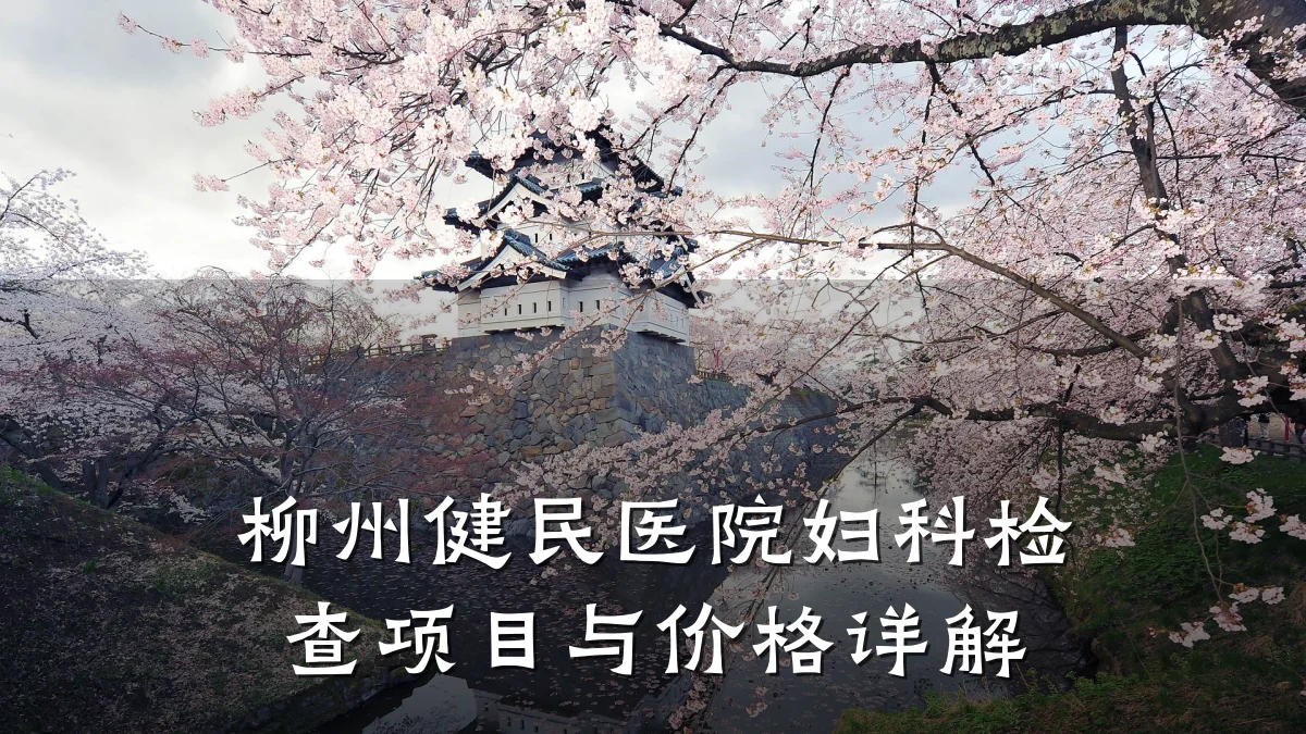 柳州健民医院妇科检查项目与价格详解