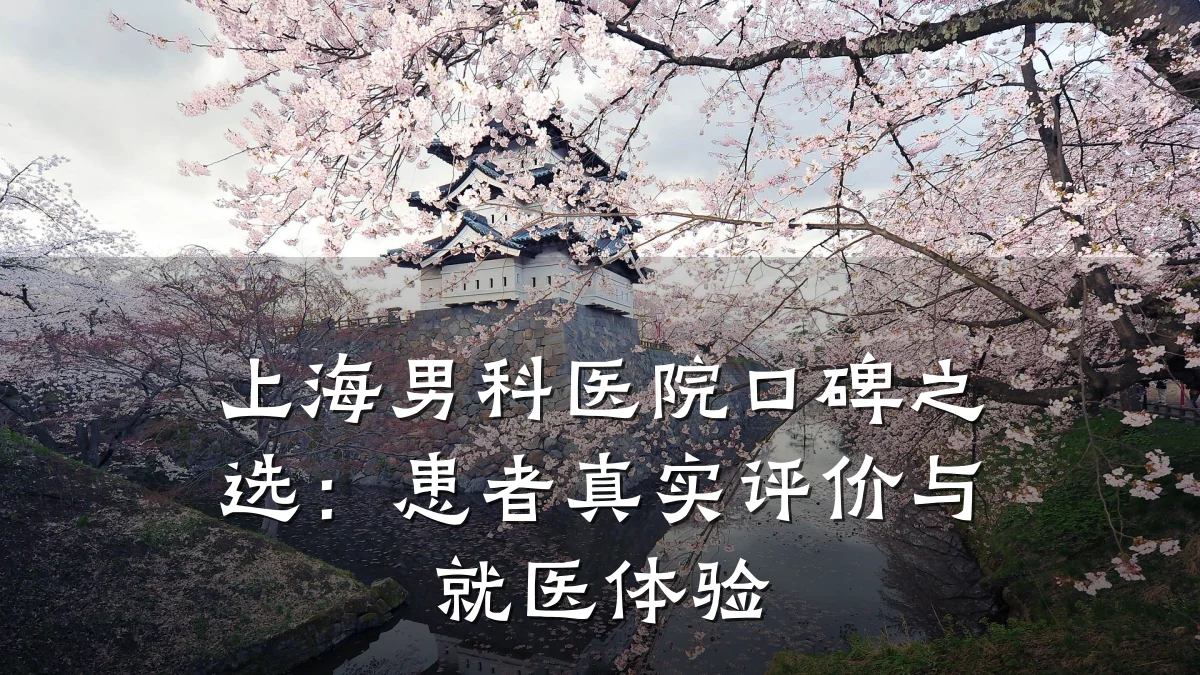 上海男科医院口碑之选:患者真实评价与就医体验