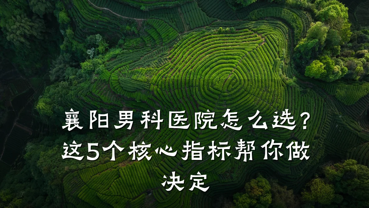 襄阳男科医院怎么选?这5个核心指标帮你做决定