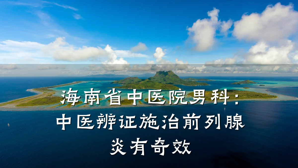 海南省中医院男科:中医辨证施治前列腺炎有奇效