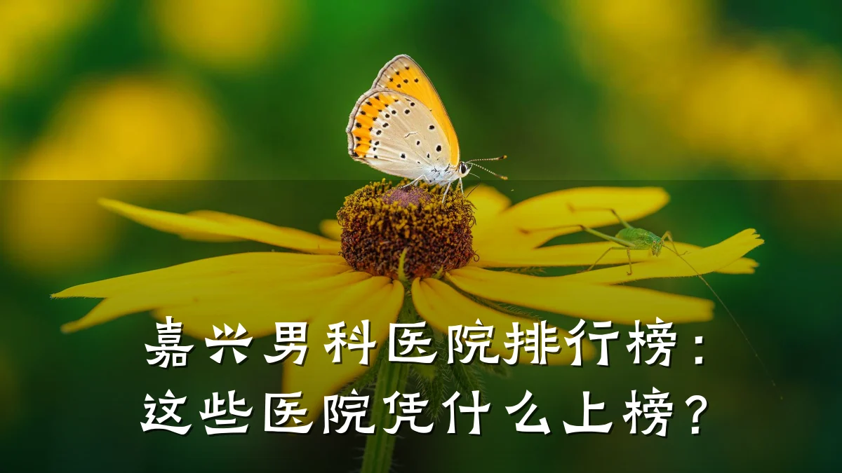 嘉兴男科医院排行榜:这些医院凭什么上榜?