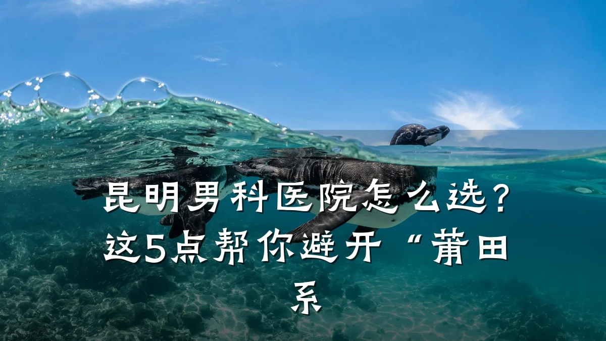 昆明男科医院怎么选?这5点帮你避开“莆田系