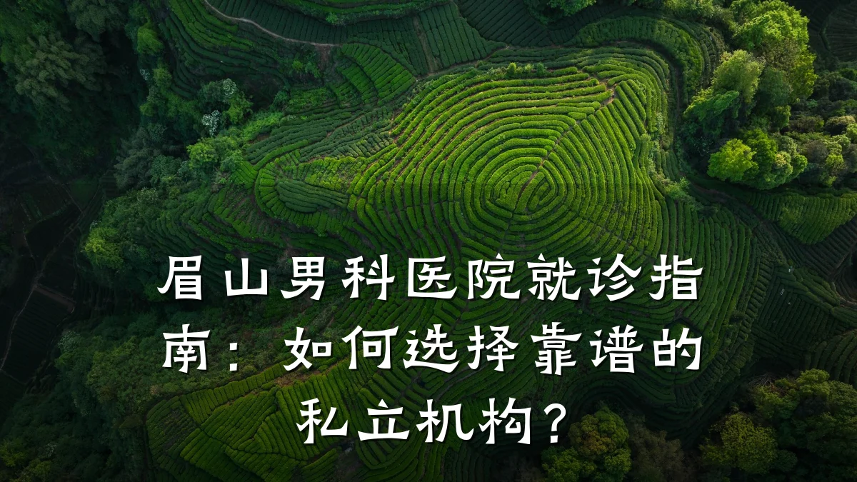 眉山男科医院就诊指南:如何选择靠谱的私立机构?