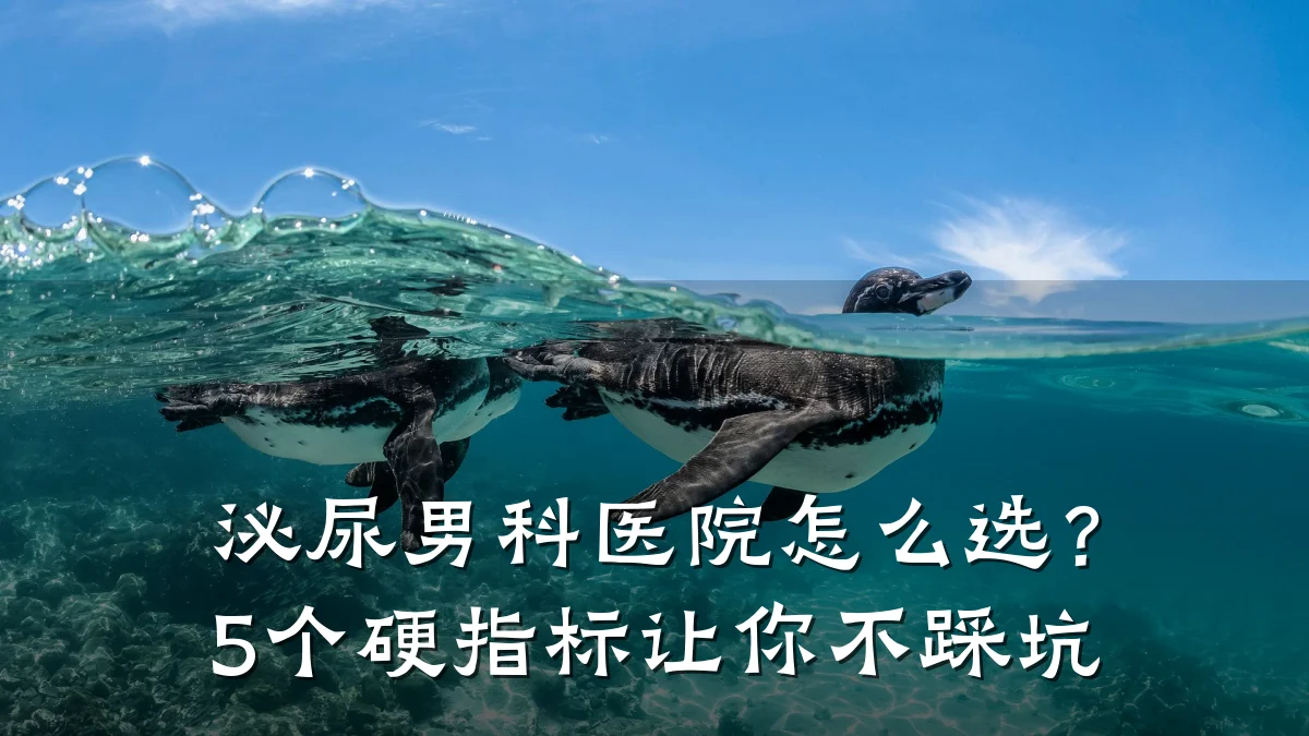 泌尿男科医院怎么选?5个硬指标让你不踩坑