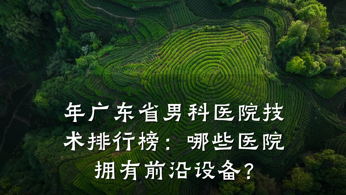 年广东省男科医院技术排行榜:哪些医院拥有前沿设备?