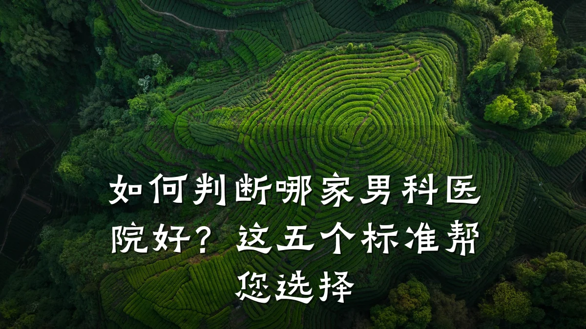 如何判断哪家男科医院好?这五个标准帮您选择
