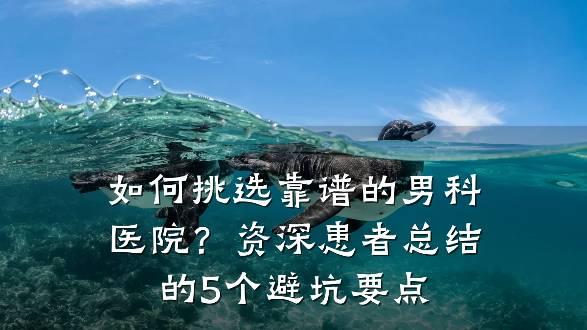 如何挑选靠谱的男科医院?资深患者总结的5个避坑要点