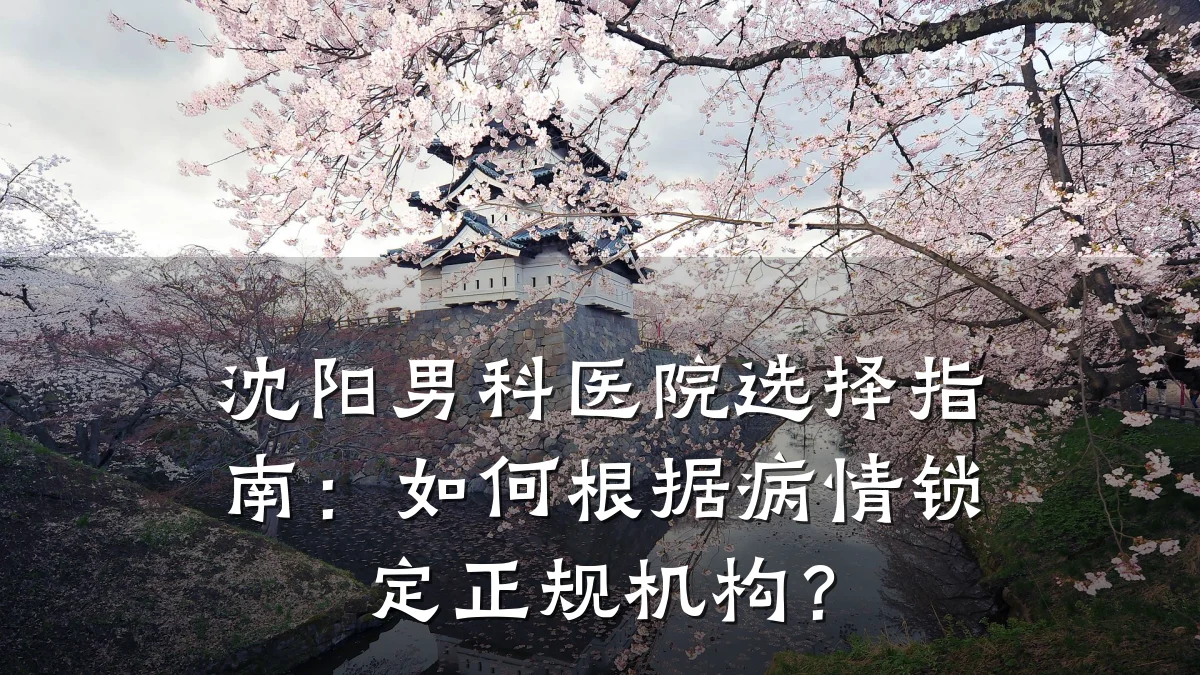 沈阳男科医院选择指南:如何根据病情锁定正规机构?