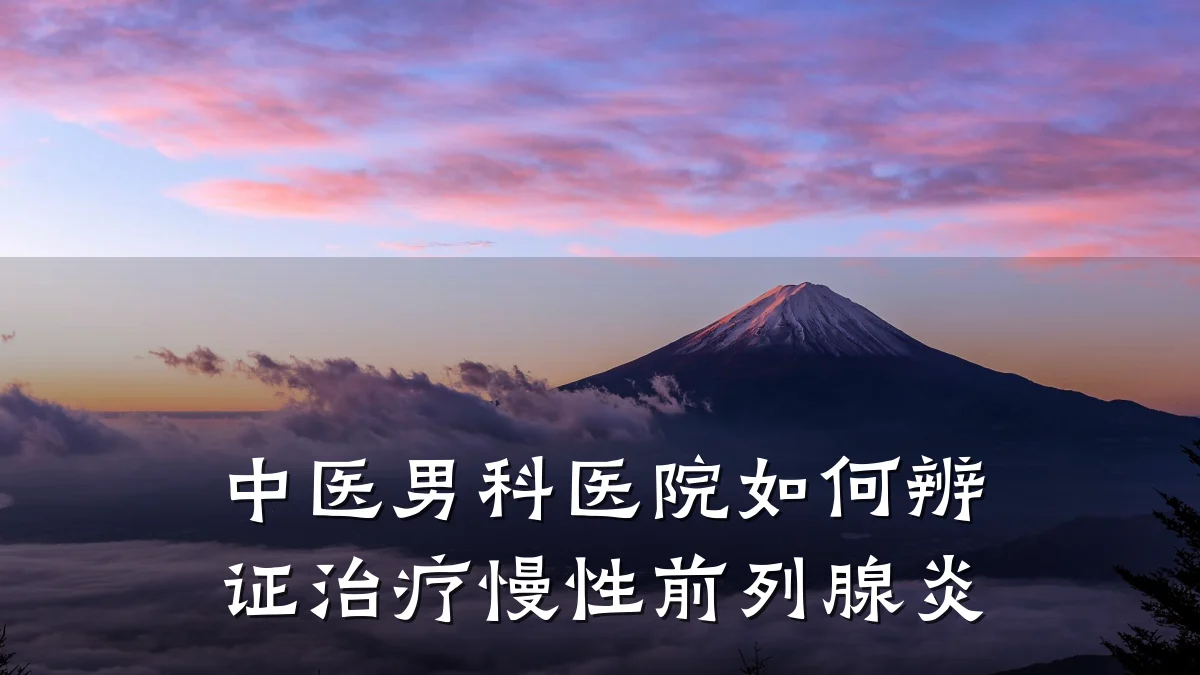 中医男科医院如何辨证治疗慢性前列腺炎