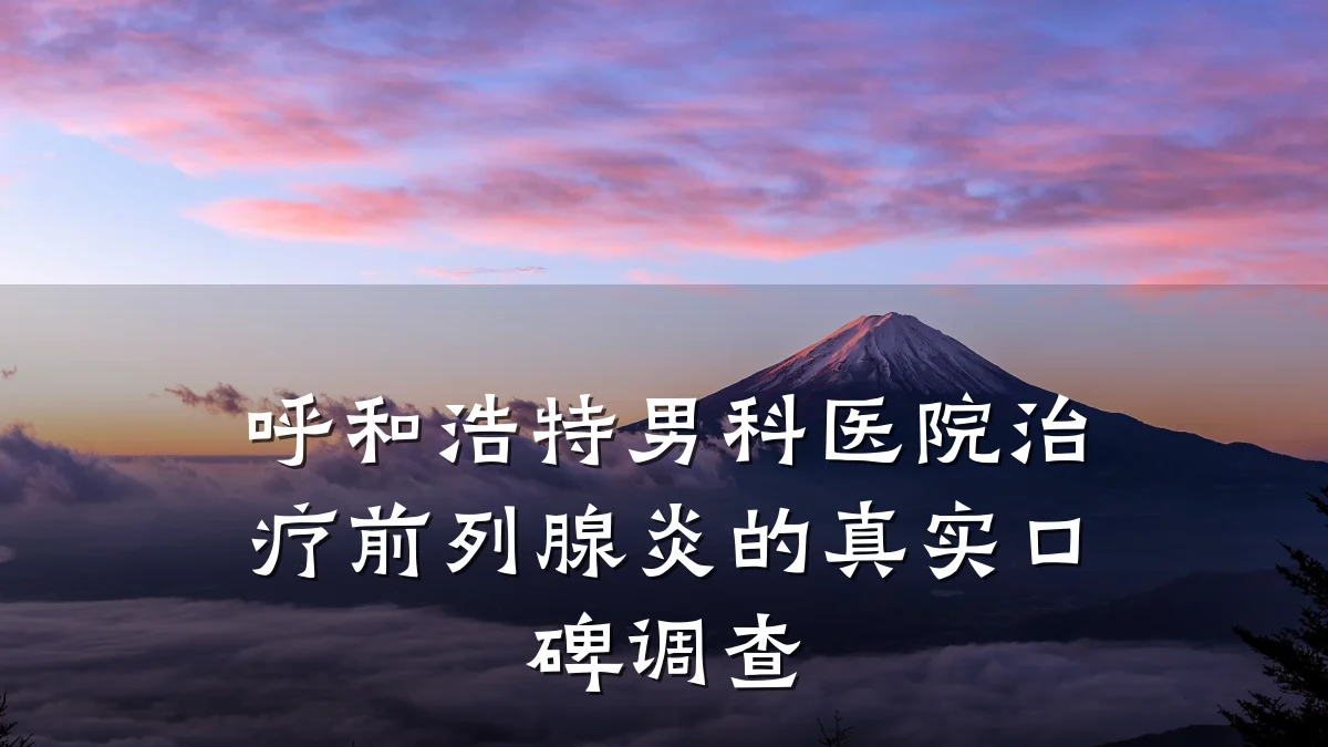 呼和浩特男科医院治疗前列腺炎的真实口碑调查