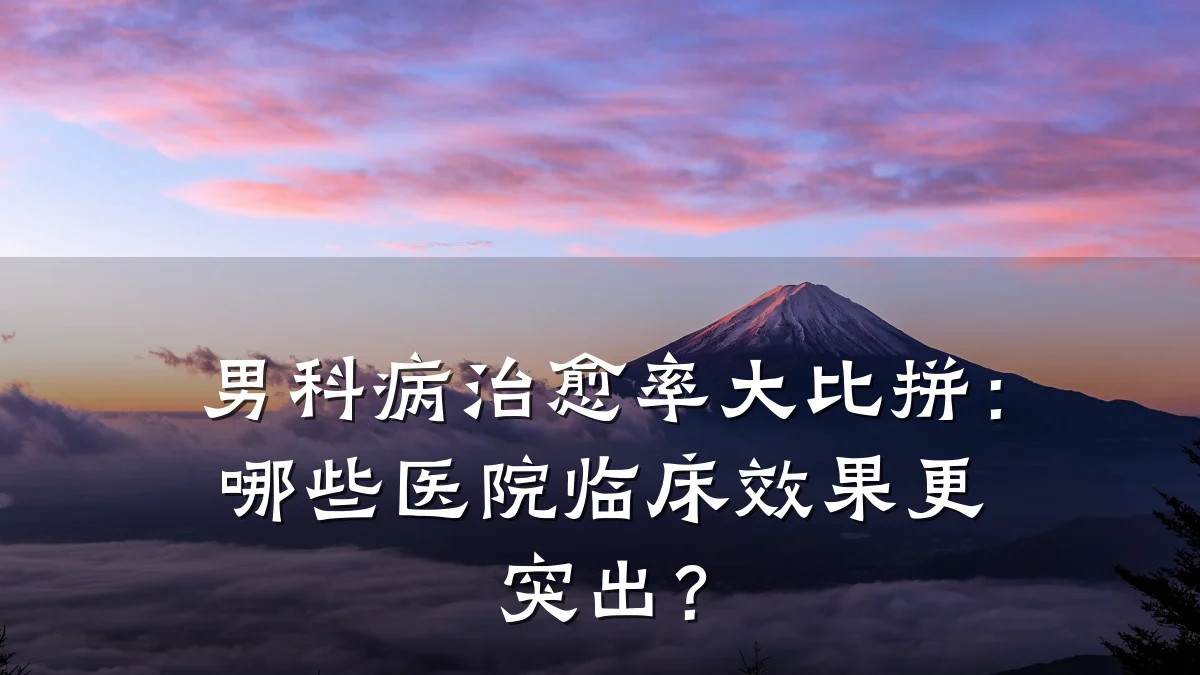 男科病治愈率大比拼:哪些医院临床效果更突出?