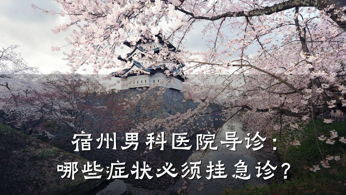 宿州男科医院导诊:哪些症状必须挂急诊?