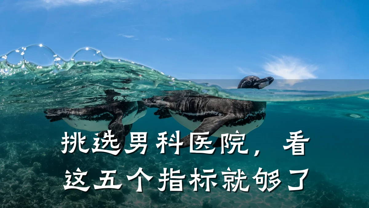 挑选男科医院,看这五个指标就够了