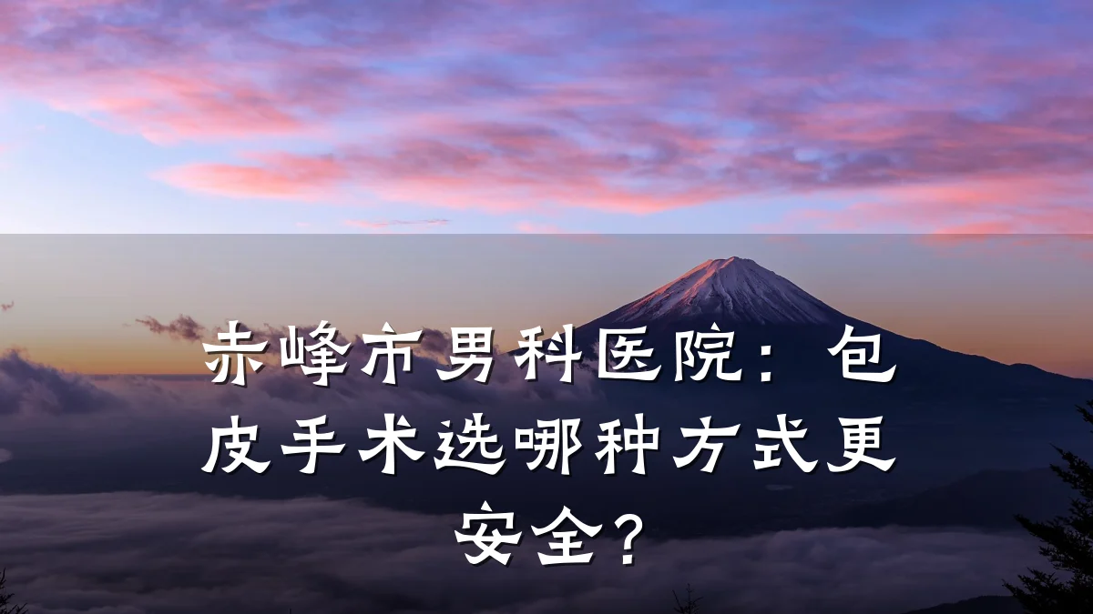 赤峰市男科医院:包皮手术选哪种方式更安全?