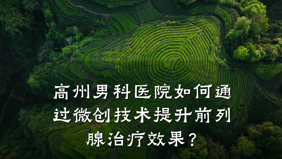 高州男科医院如何通过微创技术提升前列腺治疗效果?