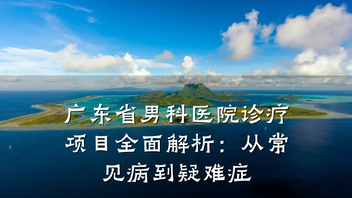 广东省男科医院诊疗项目全面解析:从常见病到疑难症