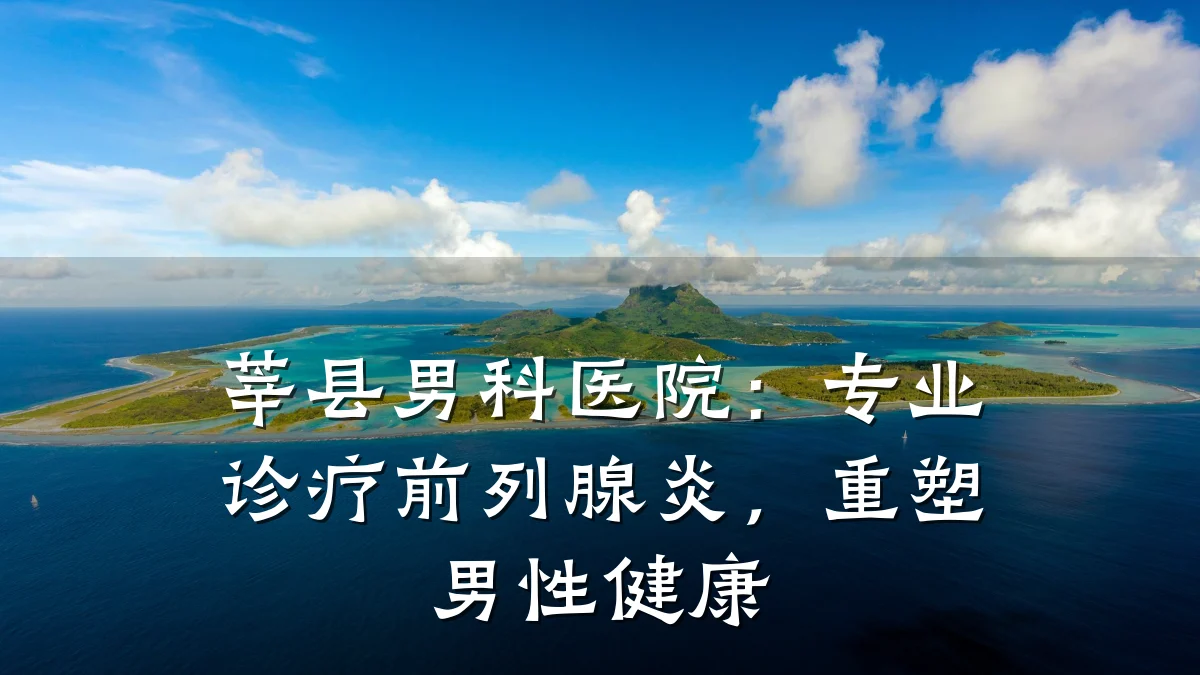 莘县男科医院:专业诊疗前列腺炎,重塑男性健康