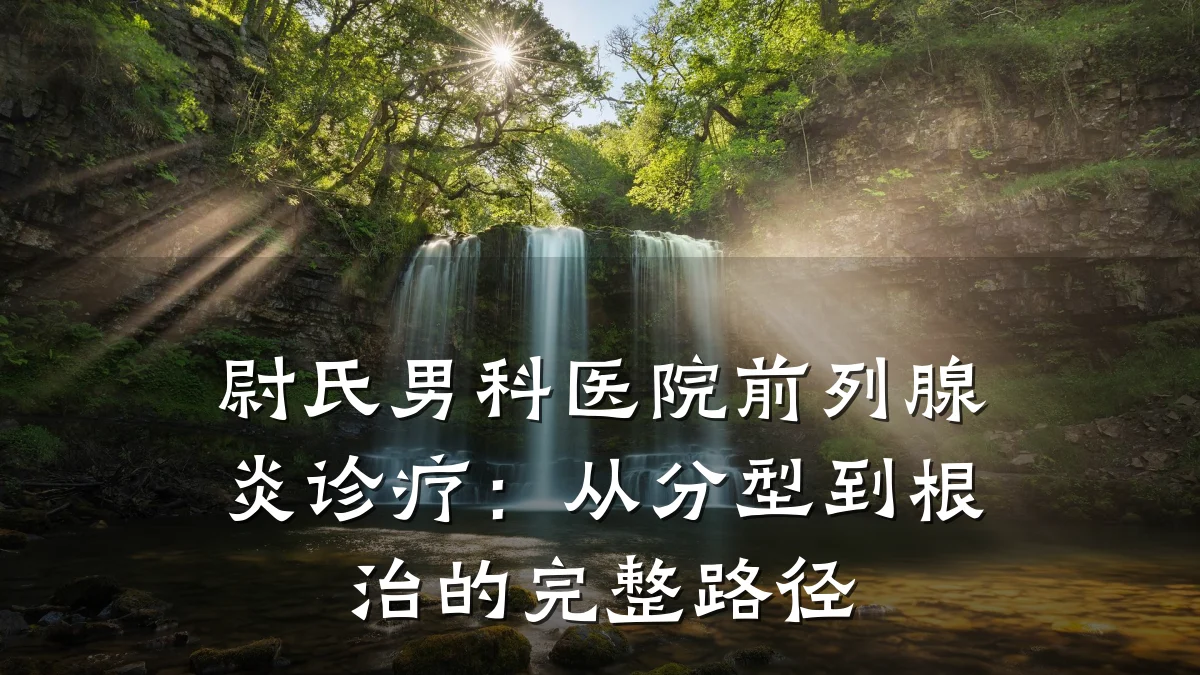 尉氏男科医院前列腺炎诊疗:从分型到根治的完整路径