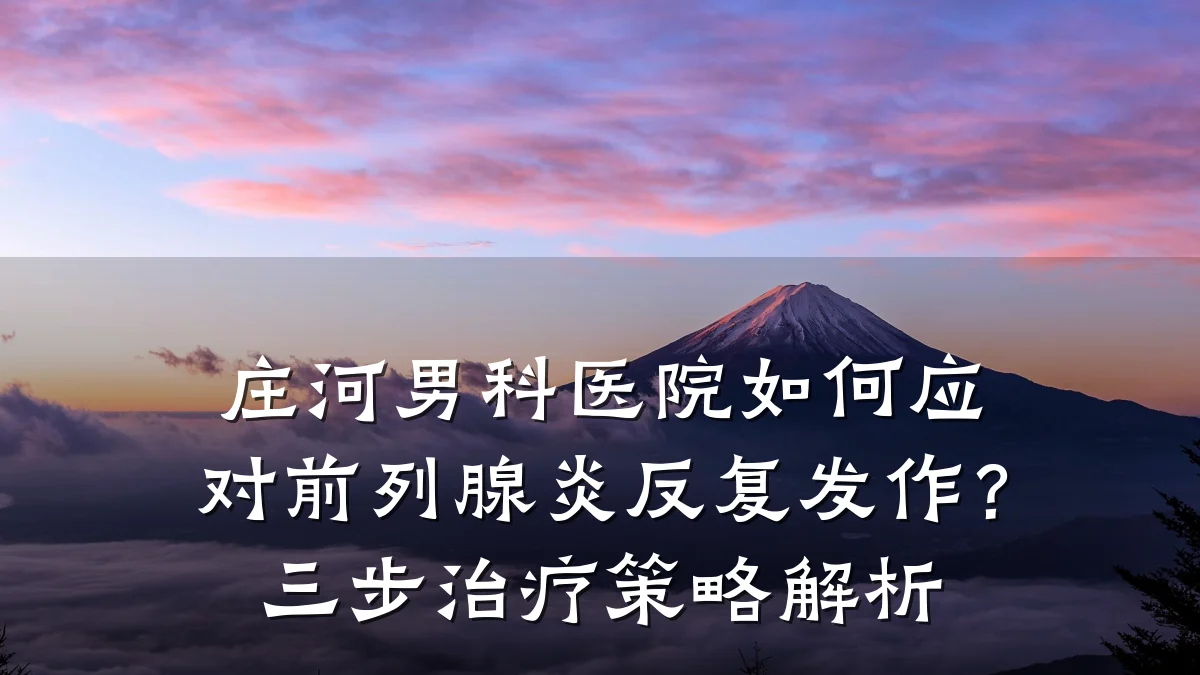 庄河男科医院如何应对前列腺炎反复发作?三步治疗策略解析