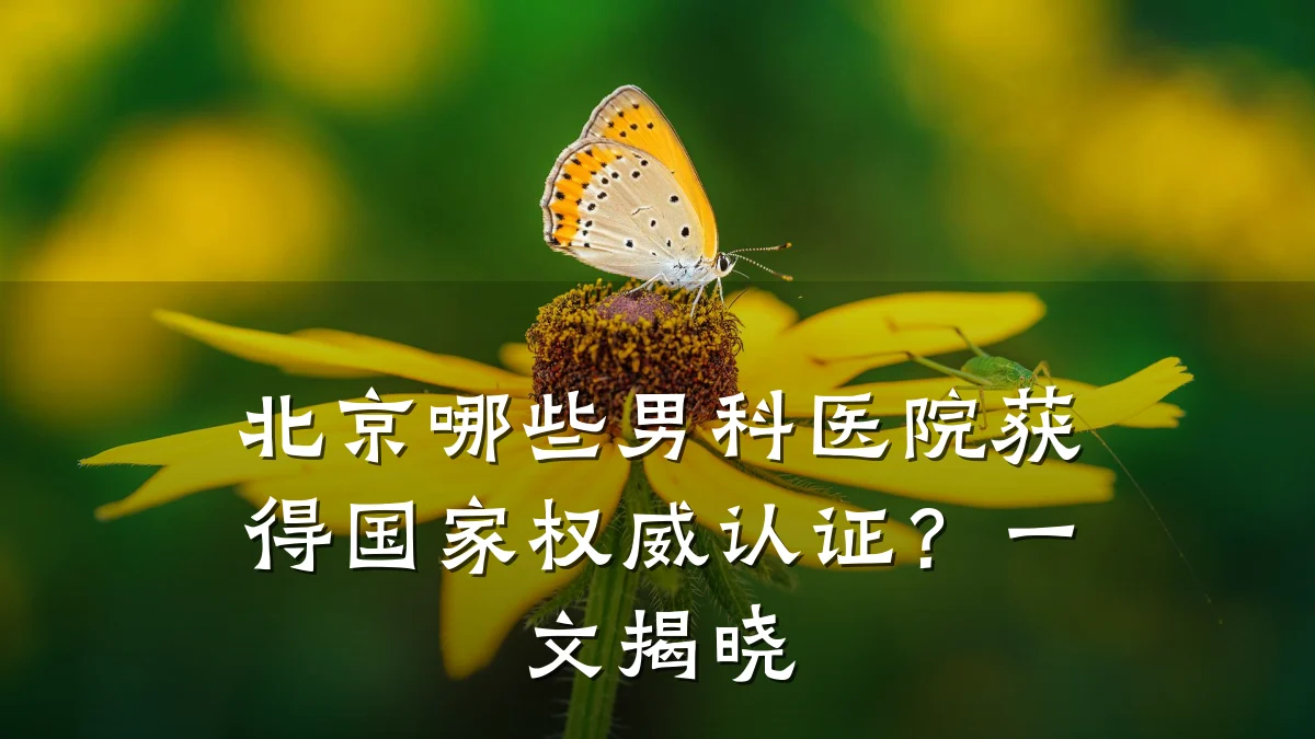 北京哪些男科医院获得国家权威认证?一文揭晓