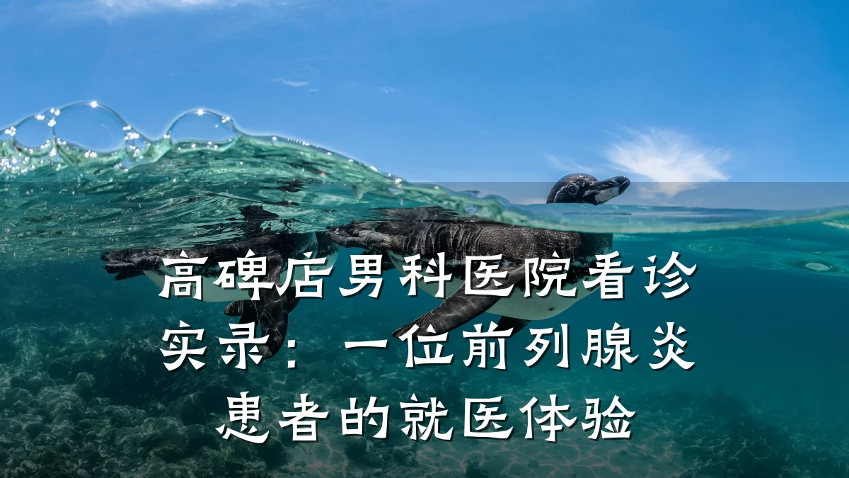 高碑店男科医院看诊实录:一位前列腺炎患者的就医体验
