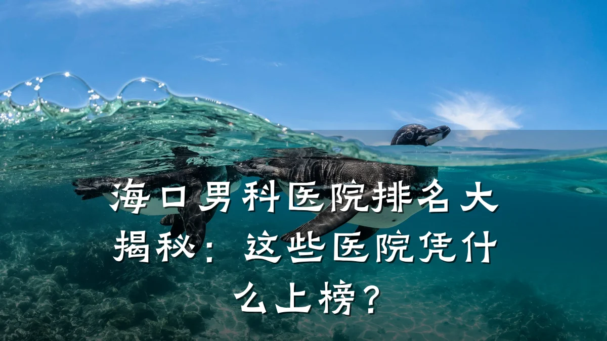 海口男科医院排名大揭秘:这些医院凭什么上榜?