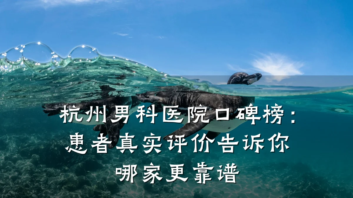 杭州男科医院口碑榜:患者真实评价告诉你哪家更靠谱