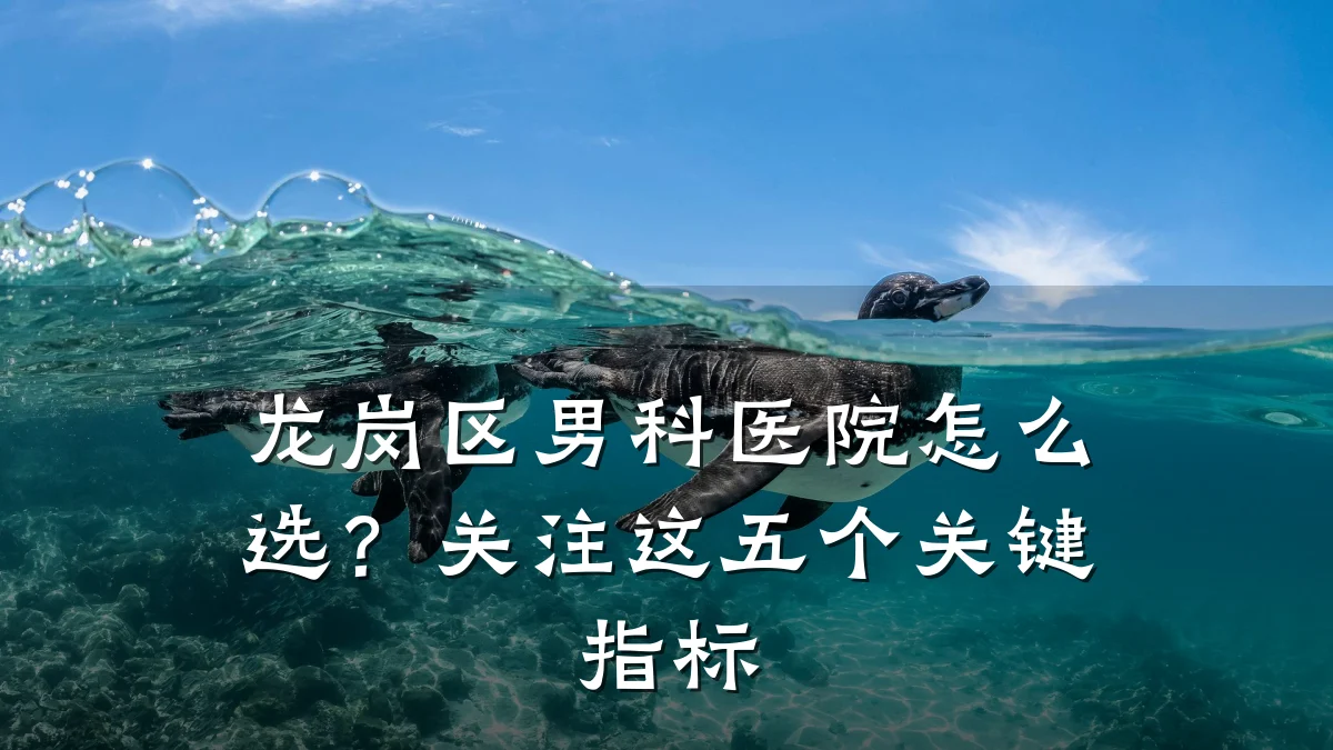 龙岗区男科医院怎么选?关注这五个关键指标