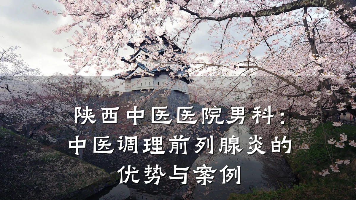 陕西中医医院男科:中医调理前列腺炎的优势与案例