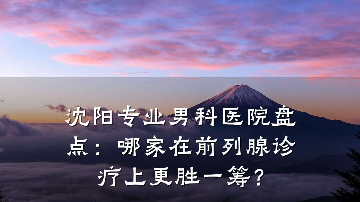 沈阳专业男科医院盘点:哪家在前列腺诊疗上更胜一筹?