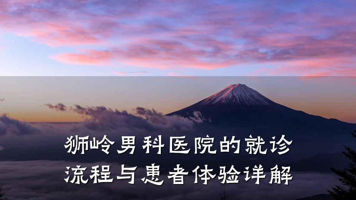 狮岭男科医院的就诊流程与患者体验详解