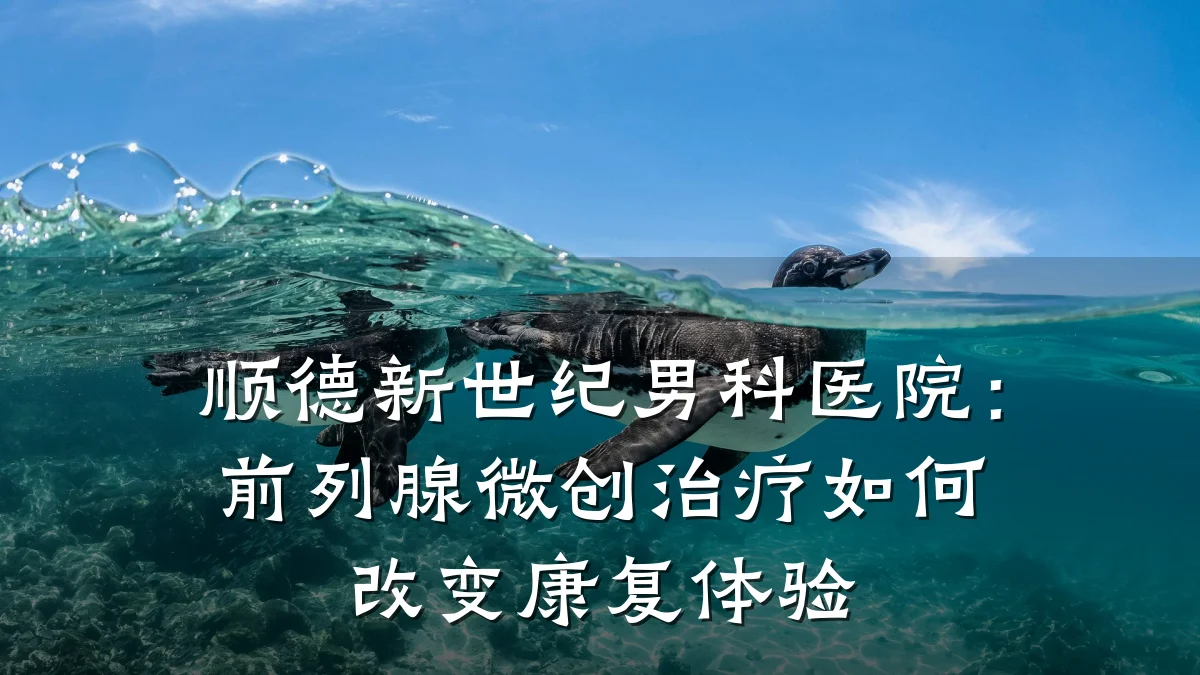 顺德新世纪男科医院:前列腺微创治疗如何改变康复体验