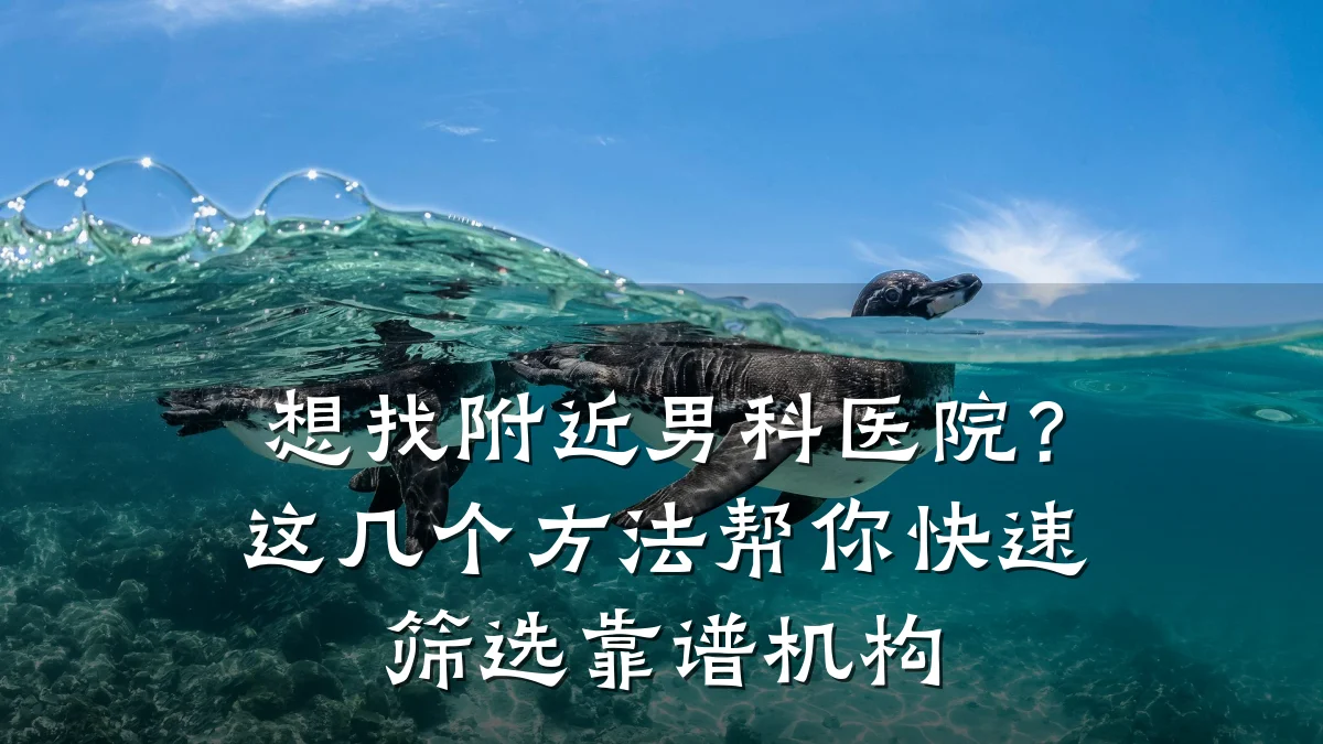 想找附近男科医院?这几个方法帮你快速筛选靠谱机构
