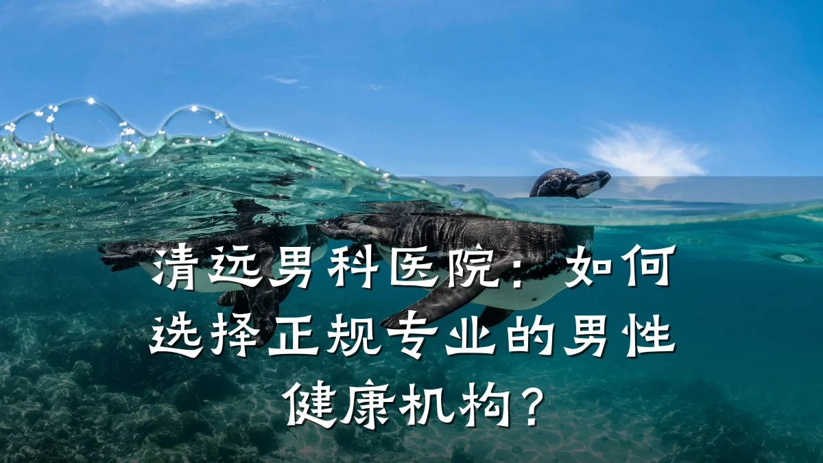 清远男科医院:如何选择正规专业的男性健康机构?
