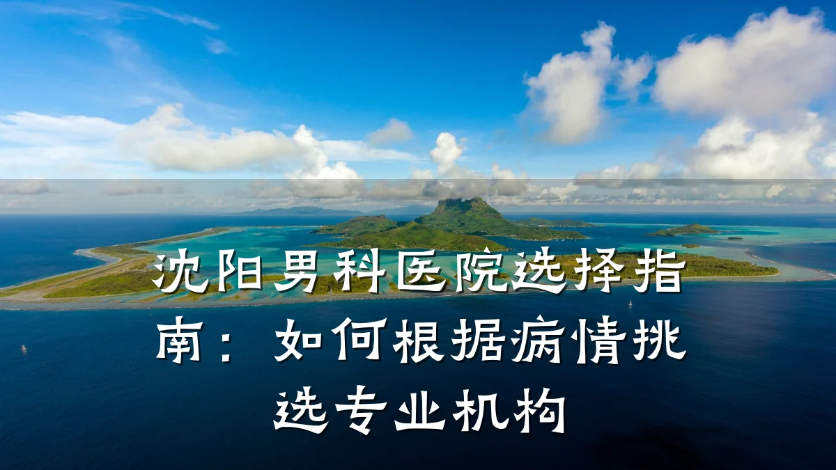 沈阳男科医院选择指南:如何根据病情挑选专业机构