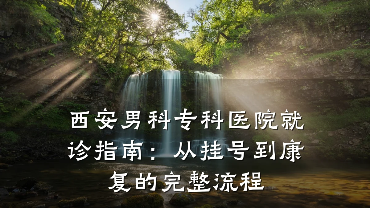 西安男科专科医院就诊指南:从挂号到康复的完整流程