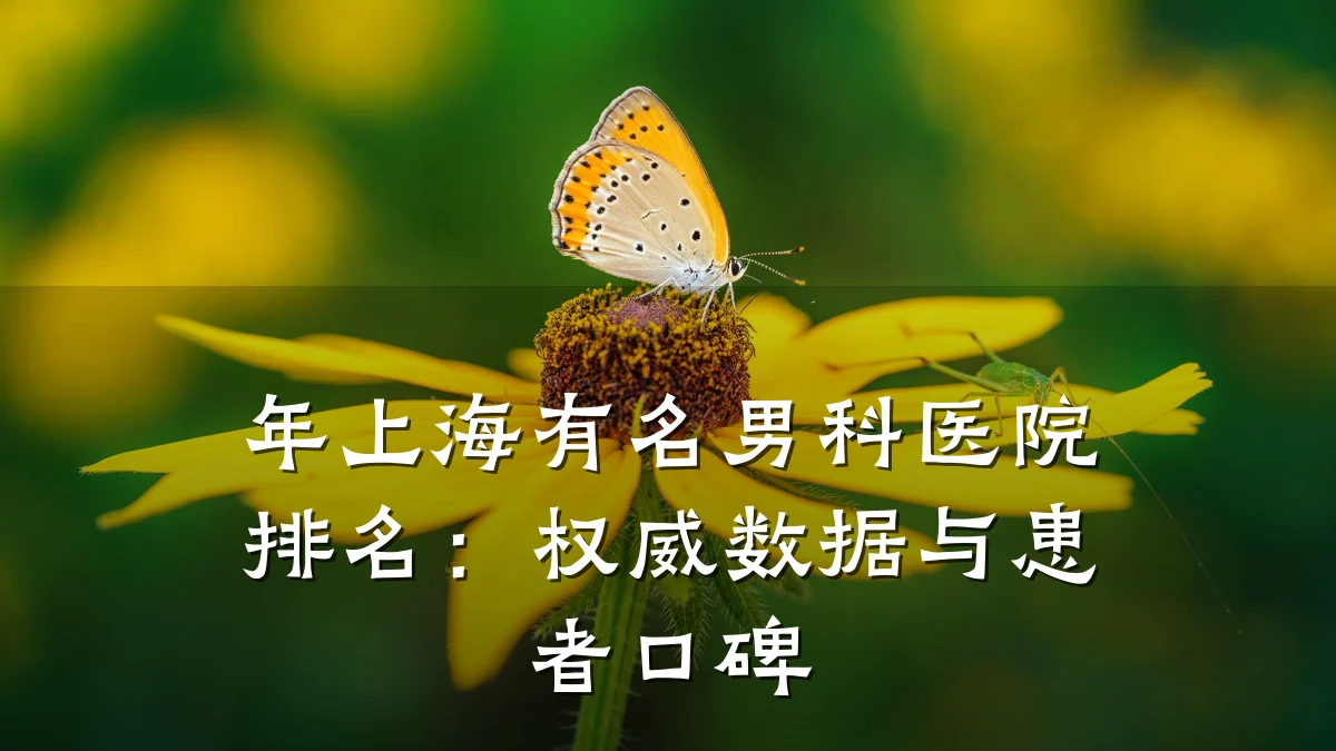 年上海有名男科医院排名:权威数据与患者口碑