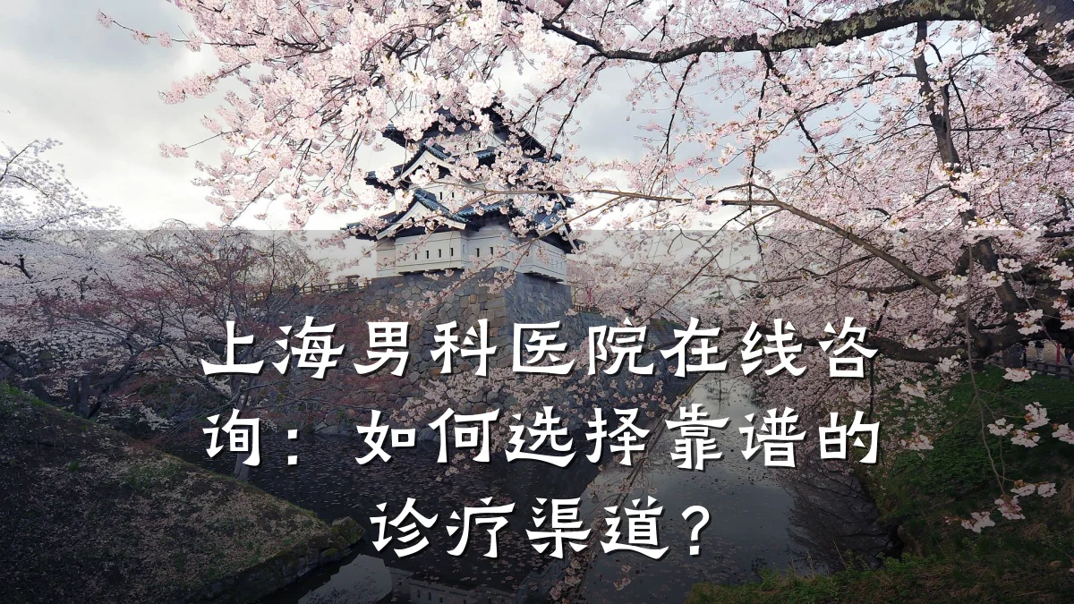 上海男科医院在线咨询:如何选择靠谱的诊疗渠道?