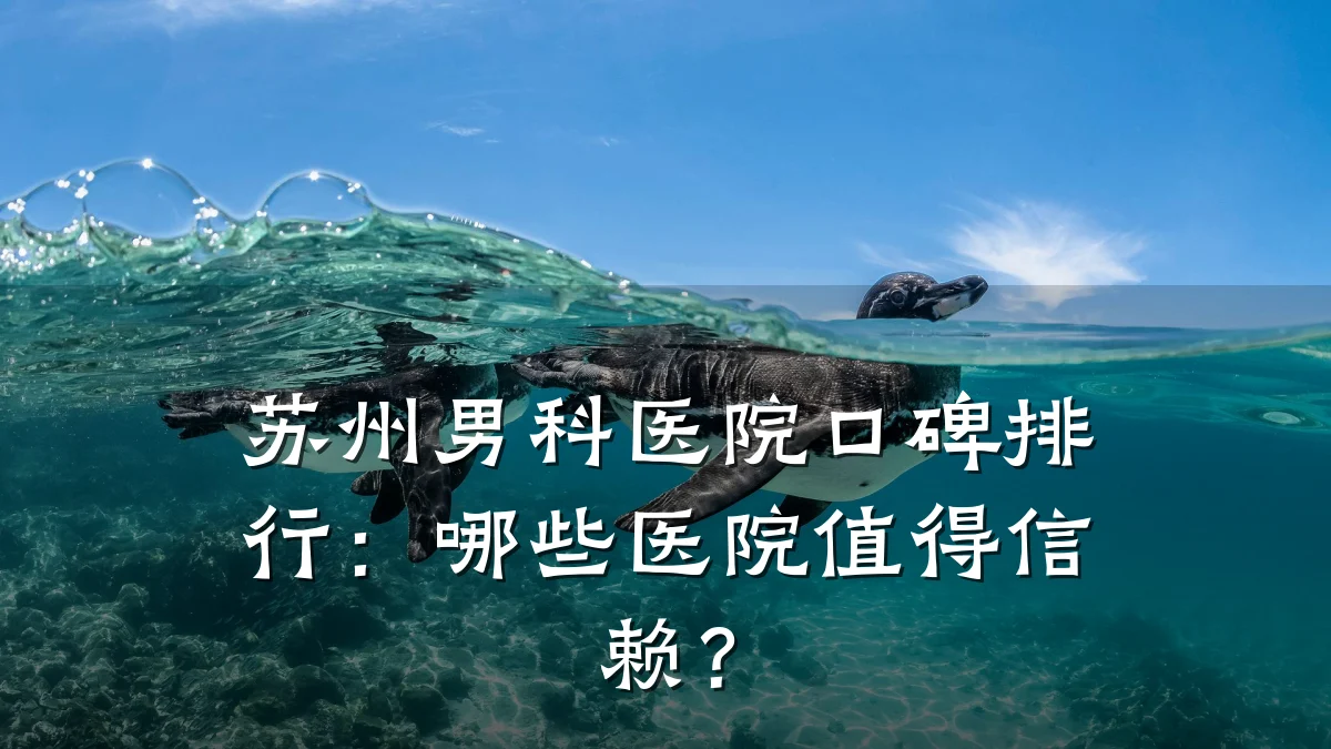 苏州男科医院口碑排行:哪些医院值得信赖?