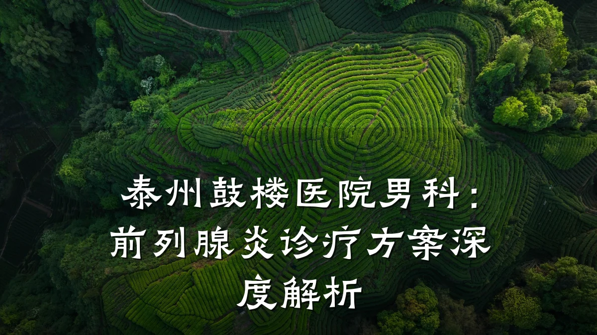 泰州鼓楼医院男科:前列腺炎诊疗方案深度解析