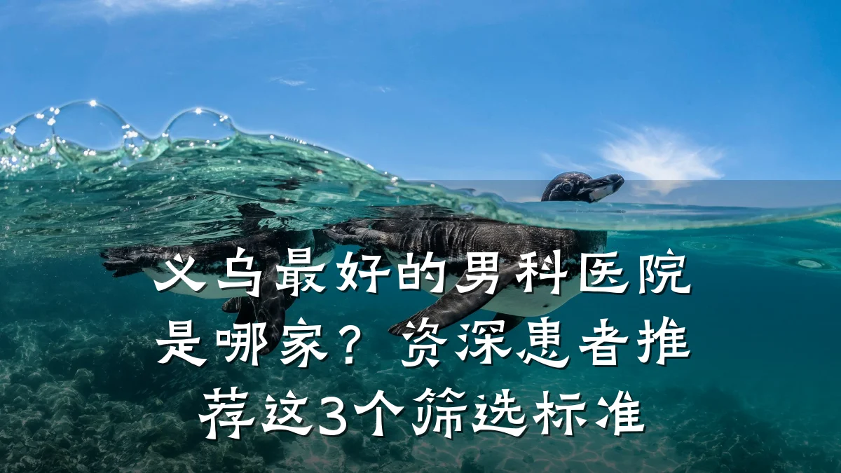 义乌最好的男科医院是哪家?资深患者推荐这3个筛选标准