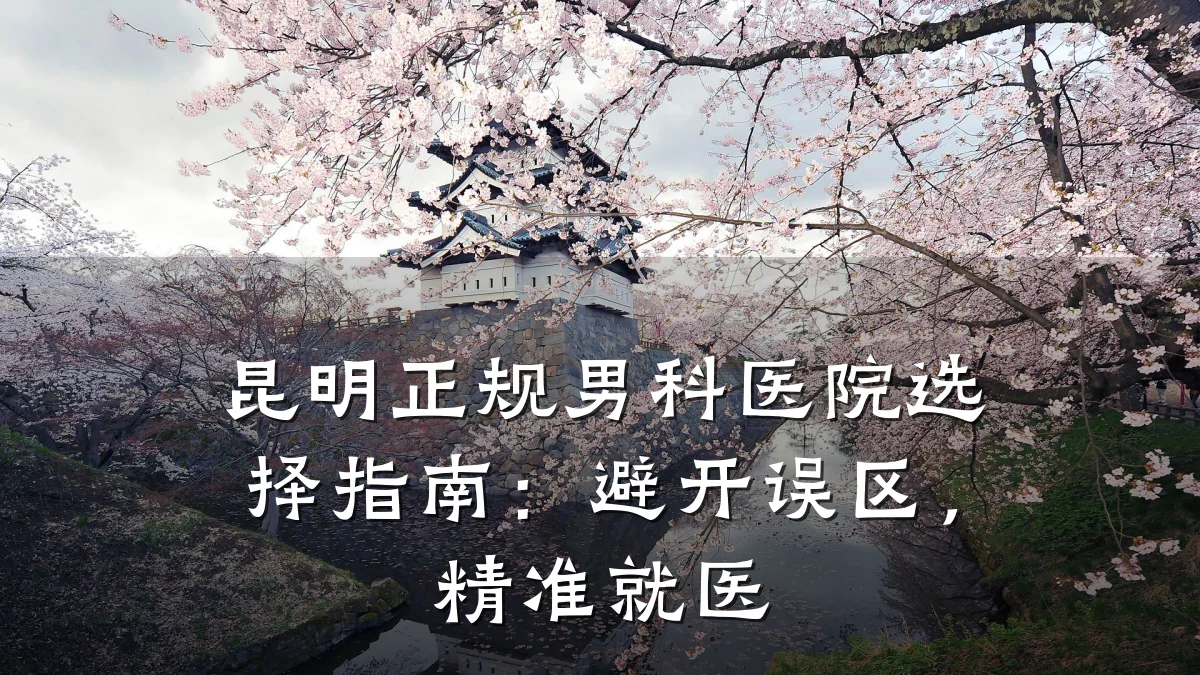 昆明正规男科医院选择指南:避开误区,精准就医