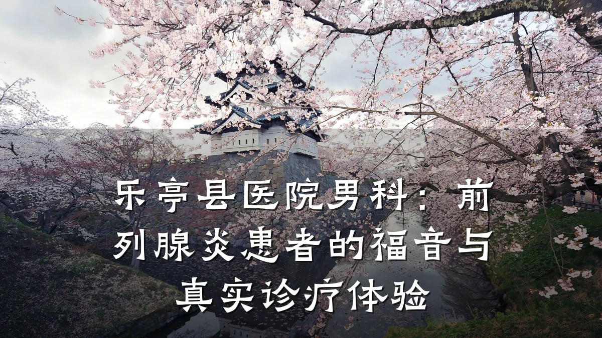 乐亭县医院男科:前列腺炎患者的福音与真实诊疗体验