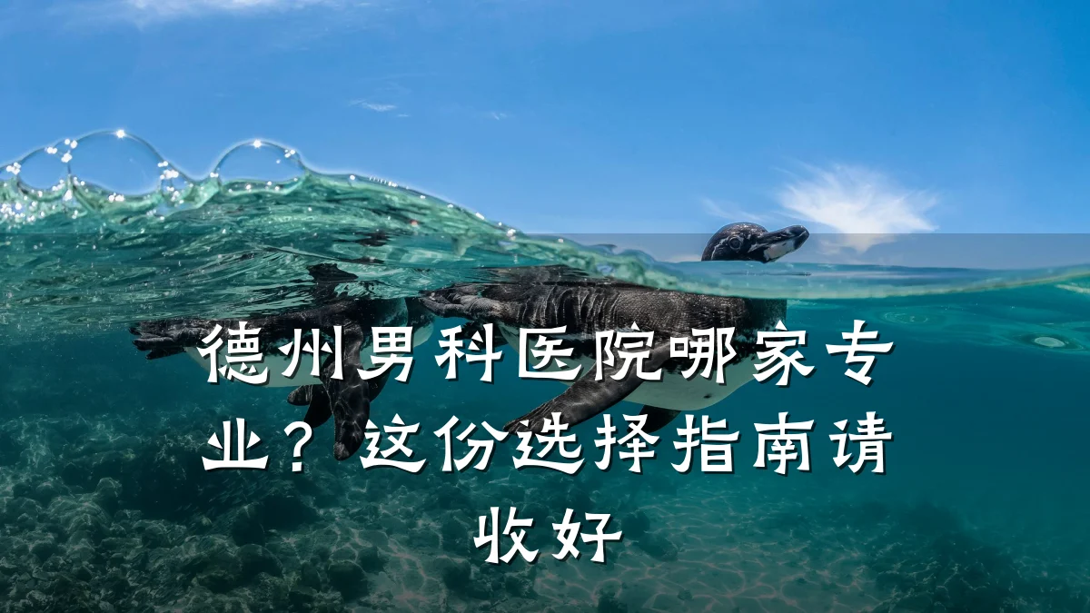 德州男科医院哪家专业?这份选择指南请收好