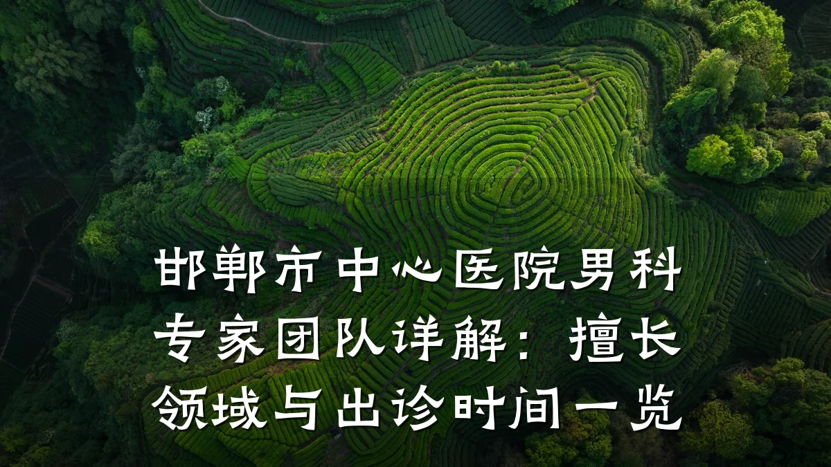 邯郸市中心医院男科专家团队详解:擅长领域与出诊时间一览