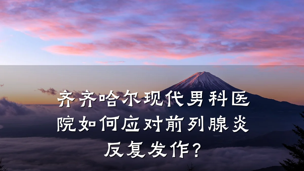 齐齐哈尔现代男科医院如何应对前列腺炎反复发作?